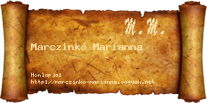 Marczinkó Marianna névjegykártya