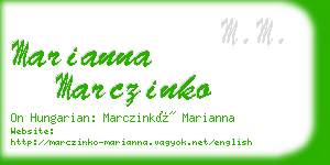 marianna marczinko business card